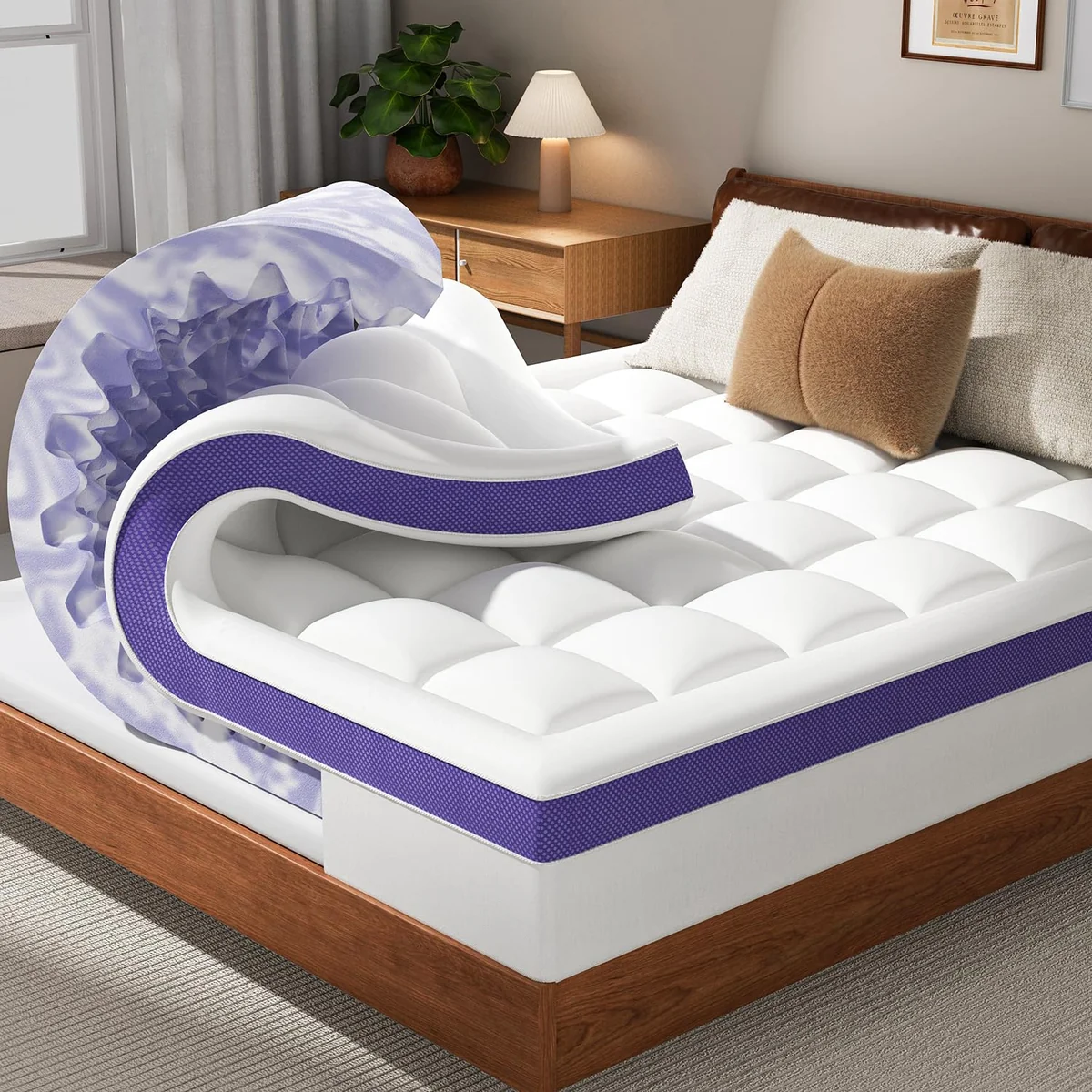 Dual Layer 4 Inch Memory Foam Mattress Topper King Review