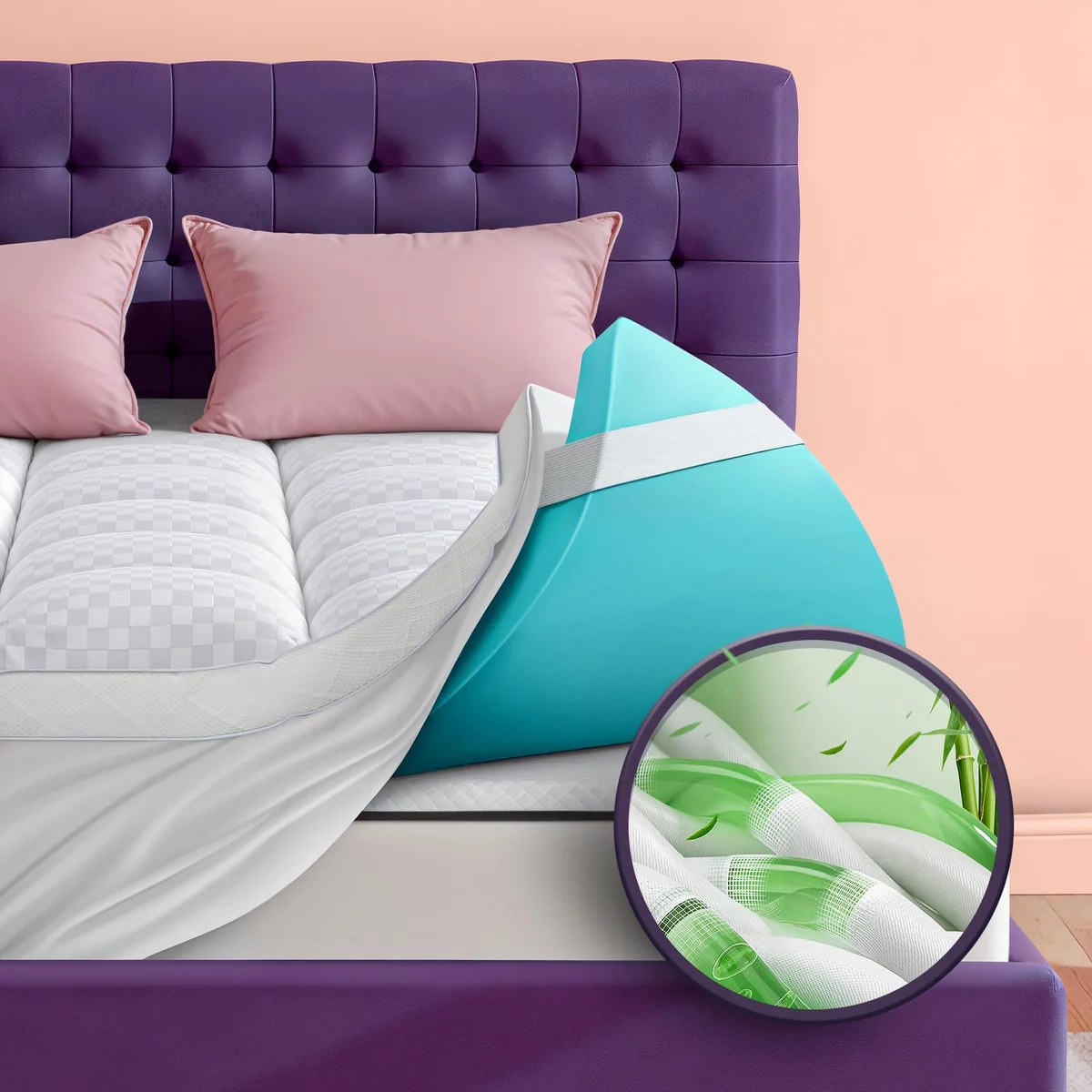 Dual Layer 4 Inch Memory Foam Mattress Topper for Pressure Relief with 4X Support Review